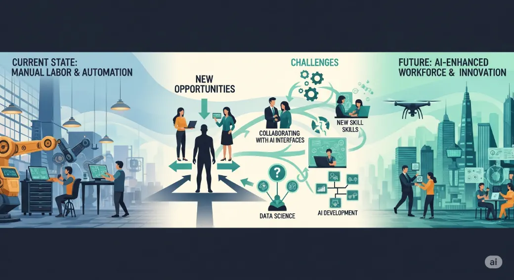 How AI is Transforming Human Jobs: Opportunities, Challenges, and the Future